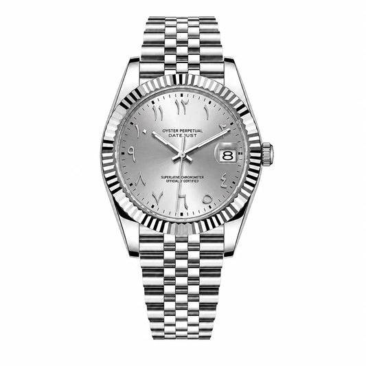DateJust Silver Arabic Dial Ma boutique