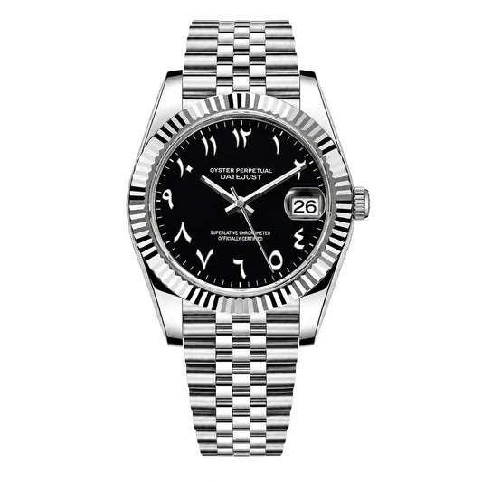 DateJust Black Arabic Dial Ma boutique